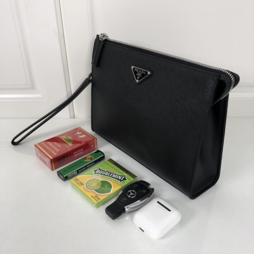 Replica Prada Saffiano Pouch Silver 9 Replica Prada Saffiano Pouch Silver - top-tier luxury replica shoulder bag
