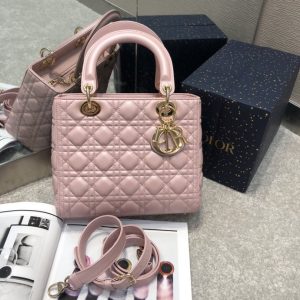 Replica Lady Dior Large Pink 1 Replica Lady Dior Large Pink - authentic-look luxury purse replica