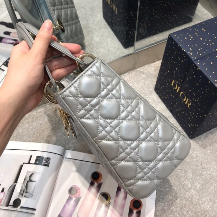 Replica Lady Dior Large Silver - premium-grade designer purse dupe