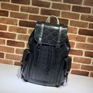 Replica Gucci Medium Backpack Full Black 2 Replica Gucci Medium Backpack Full Black - 1:1 designer replica handbag