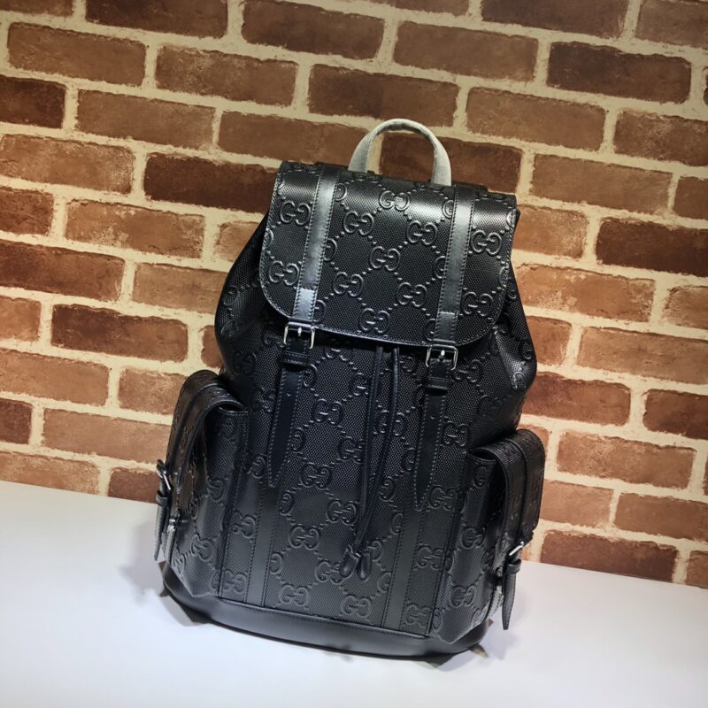 Replica Gucci Medium Backpack Full Black 2 Replica Gucci Medium Backpack Full Black - 1:1 designer replica handbag