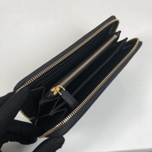 Replica Prada Saffiano Long Wallet Black 6 Replica Prada Saffiano Long Wallet Black - premium 1:1 fake handbag model