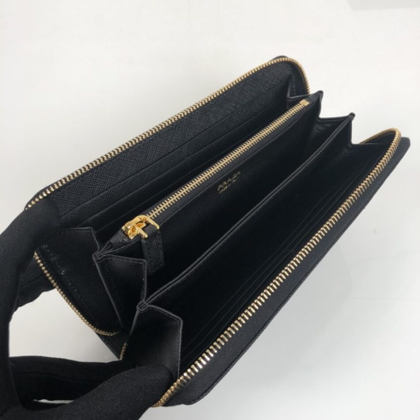 Replica Prada Saffiano Long Wallet Black 7 Replica Prada Saffiano Long Wallet Black - high-accuracy replica luxury purse