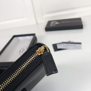 Replica Prada Saffiano Long Wallet Black 8 Replica Prada Saffiano Long Wallet Black - authentic-look luxury purse replica