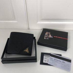 Replica Prada BiFold Wallet Black 1 Replica Prada BiFold Wallet Black - high-accuracy replica luxury purse