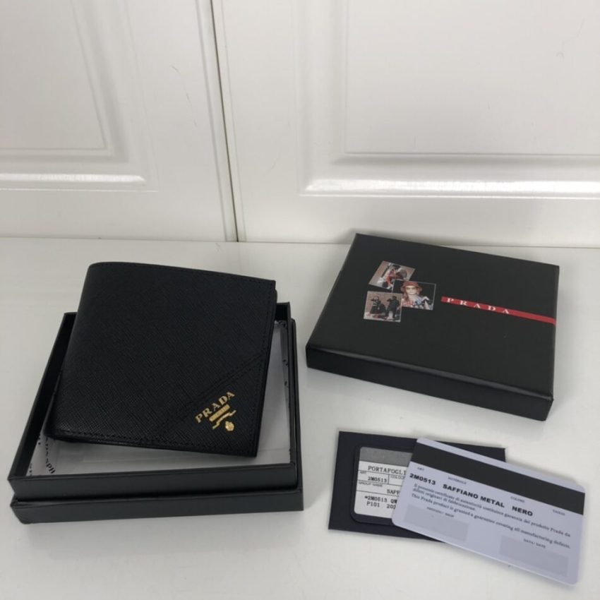 Replica Prada BiFold Wallet Black 1 Replica Prada BiFold Wallet Black - high-accuracy replica luxury purse