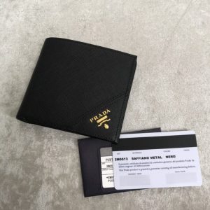 Replica Prada BiFold Wallet Black 4 Replica Prada BiFold Wallet Black - 1:1 designer replica handbag