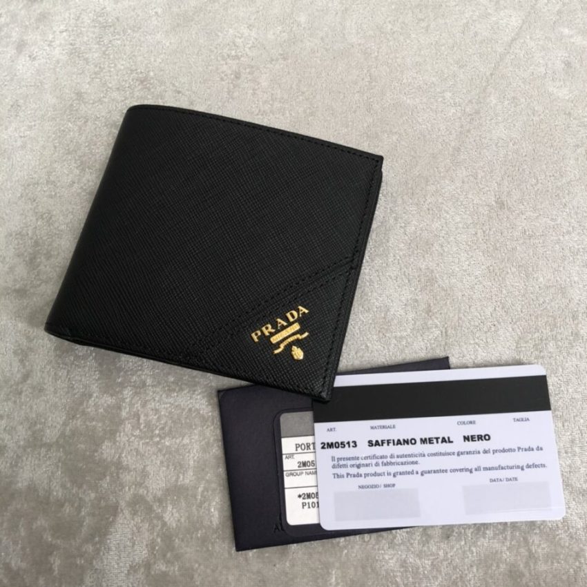 Replica Prada BiFold Wallet Black 4 Replica Prada BiFold Wallet Black - 1:1 designer replica handbag