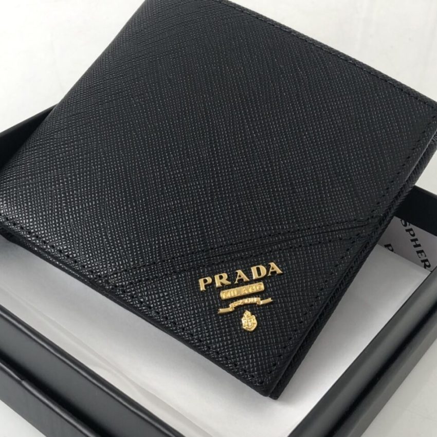 Replica Prada BiFold Wallet Black 7 Replica Prada BiFold Wallet Black - high-accuracy replica luxury purse