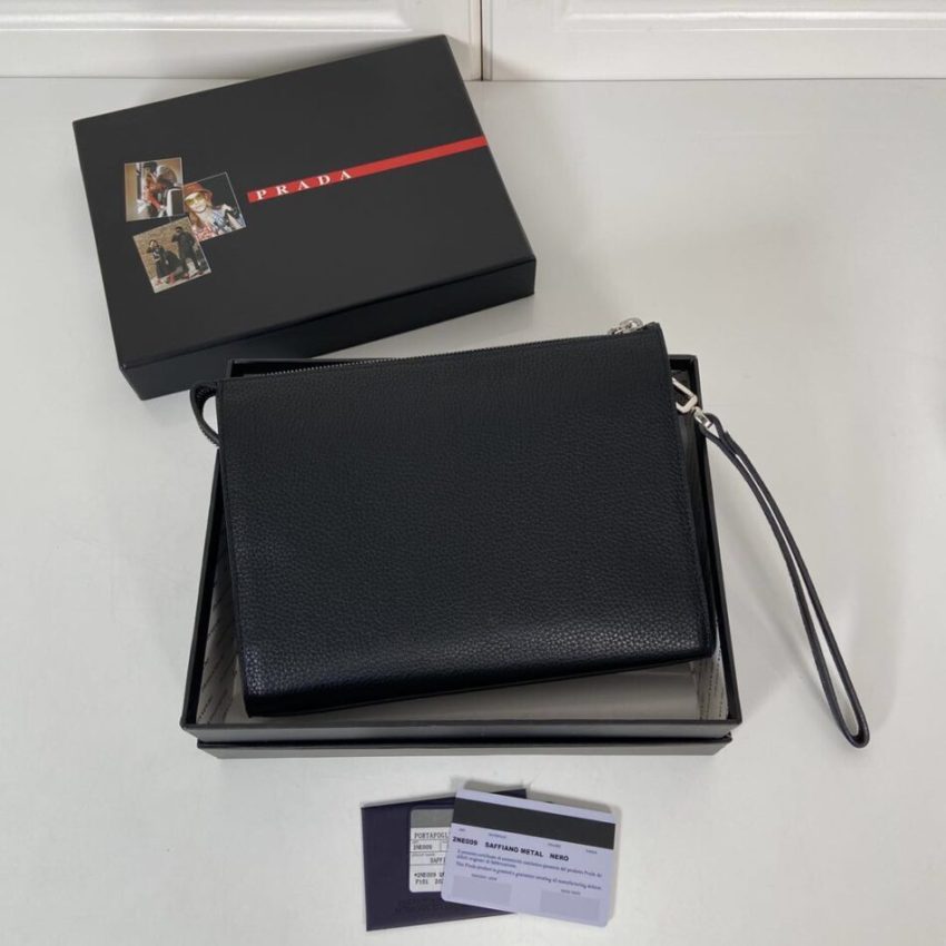 Replica Prada Saffiano Pouch 4 Replica Prada Saffiano Pouch - near-authentic luxury replica handbag