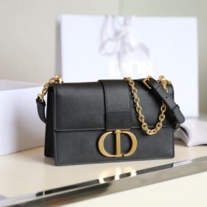 Replica Dior 30 Montaigne Black Grain 1 Replica Dior 30 Montaigne Black Grain - elite superclone designer purse