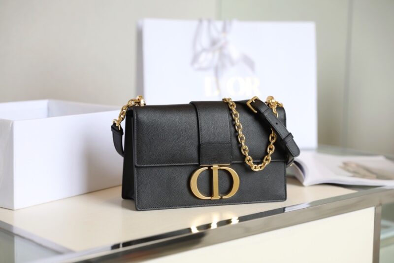 Replica Dior 30 Montaigne Black Grain 1 Replica Dior 30 Montaigne Black Grain - elite superclone designer purse