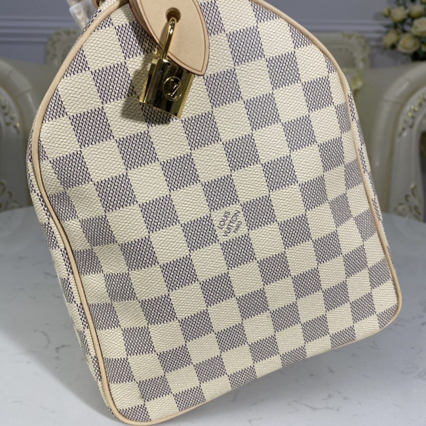 Replica Louis Vuitton Speedy White Grid 3 Replica Louis Vuitton Speedy White Grid - premium 1:1 fake handbag model