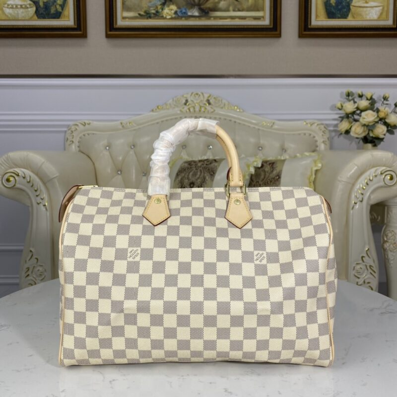 Replica Louis Vuitton Speedy White Grid 1 Replica Louis Vuitton Speedy White Grid - ultra-realistic fake designer tote