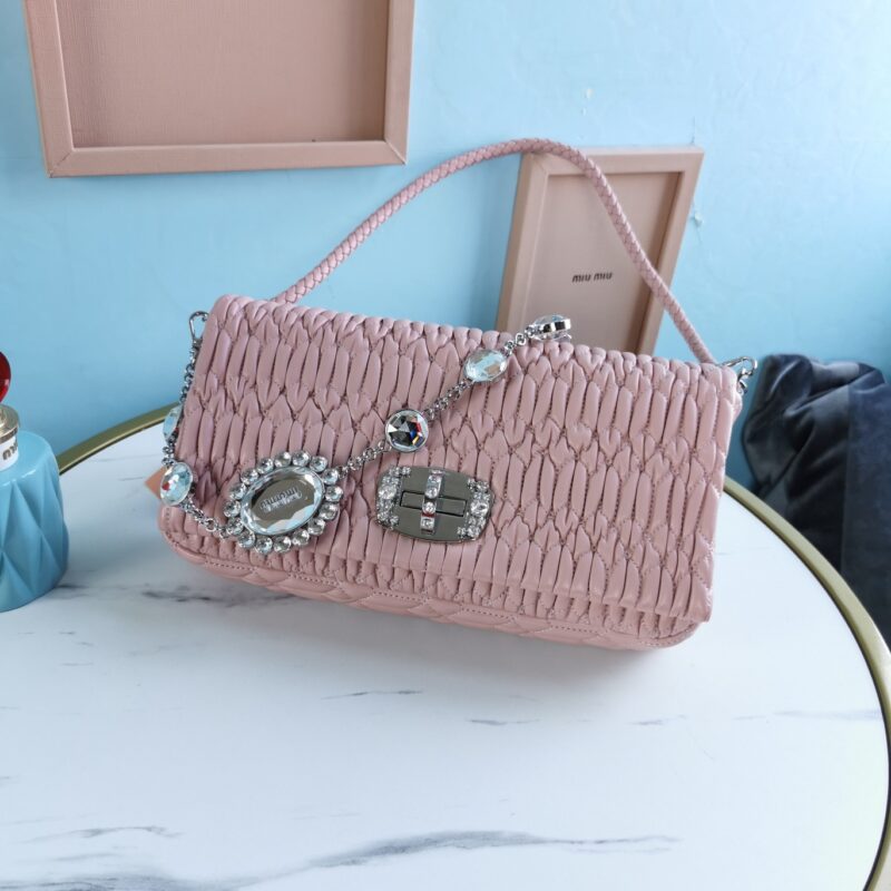 Replica Miu Miu Crystal Handbag Pink 1 Replica Miu Miu Crystal Handbag Pink - 1:1 designer replica handbag