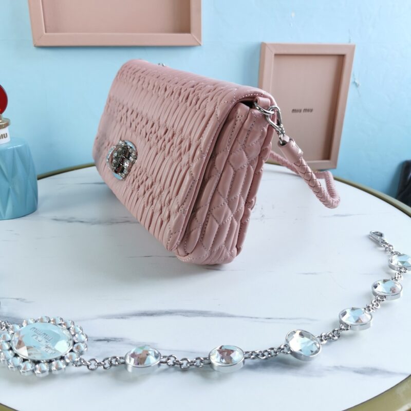 Replica Miu Miu Crystal Handbag Pink 3 Replica Miu Miu Crystal Handbag Pink - authentic-look luxury purse replica