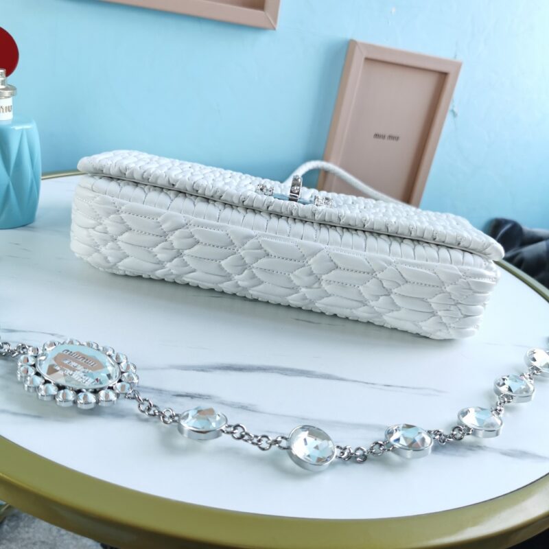 Replica Miu Miu Crystal Handbag White 4 Replica Miu Miu Crystal Handbag White - authentic-look luxury purse replica