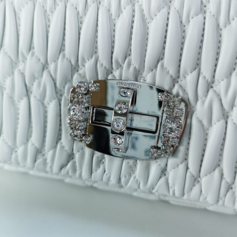 Replica Miu Miu Crystal Handbag White 5 Replica Miu Miu Crystal Handbag White - 1:1 designer replica handbag
