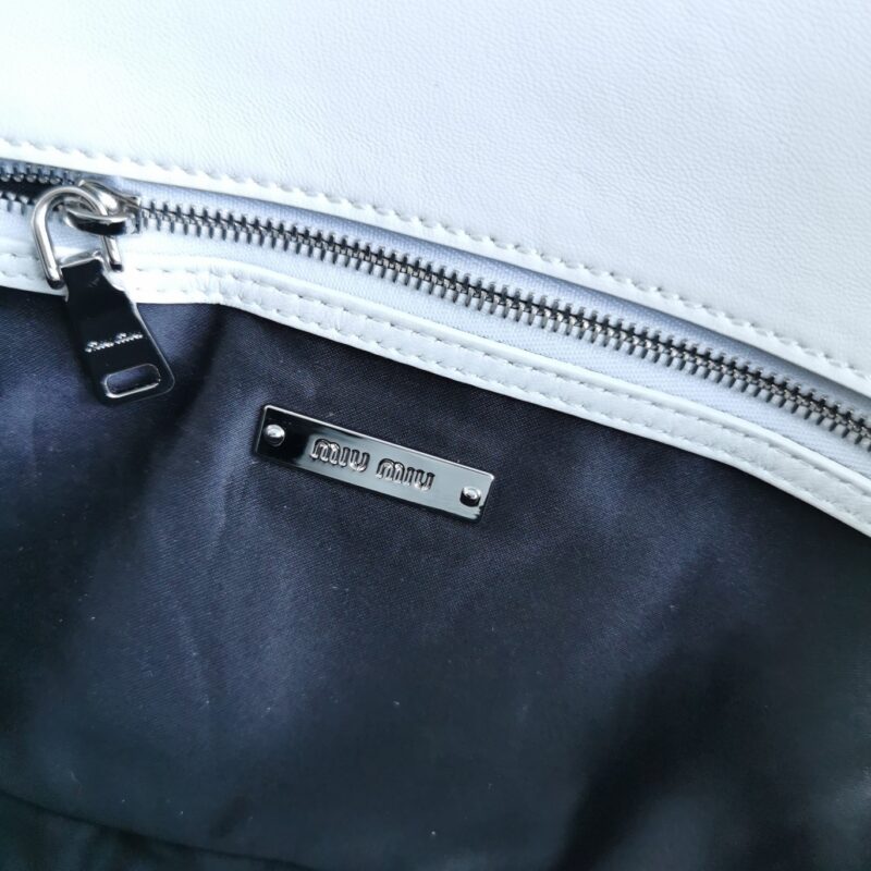 Replica Miu Miu Crystal Handbag White 8 Replica Miu Miu Crystal Handbag White - high-accuracy replica luxury purse