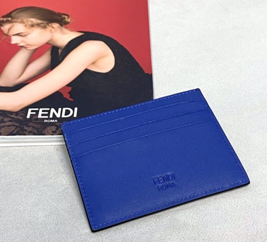 Replica Fendi Card Holder Blue 8 Replica Fendi Card Holder Blue - 1:1 designer replica handbag