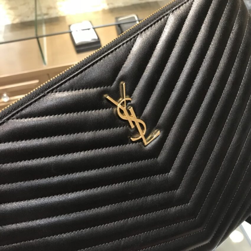 Replica Yves Saint Laurent Pouch Black - 1:1 designer replica handbag