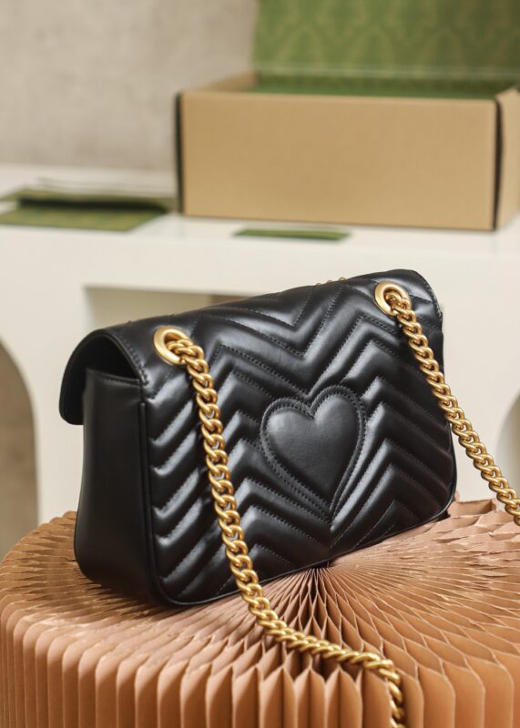 Replica Gucci Marmont Medium Black 4 Replica Gucci Marmont Medium Black - top-rated replica designer bag