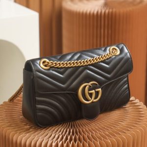 Replica Gucci Marmont Medium Black 7 Replica Gucci Marmont Medium Black - high-end fake designer purse