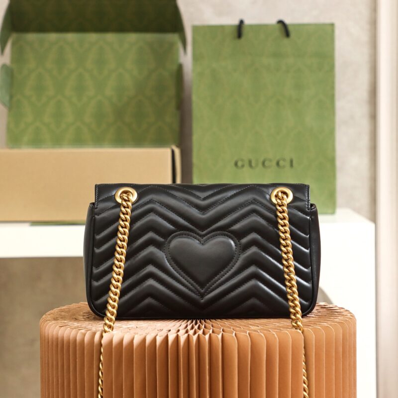 Replica Gucci Marmont Medium Black 3 Replica Gucci Marmont Medium Black - premium 1:1 fake handbag model