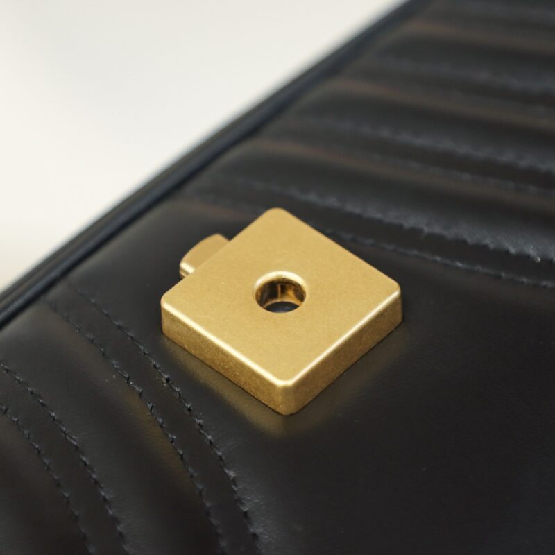 Replica Gucci Marmont Medium Black 12 Replica Gucci Marmont Medium Black - top-tier luxury replica shoulder bag