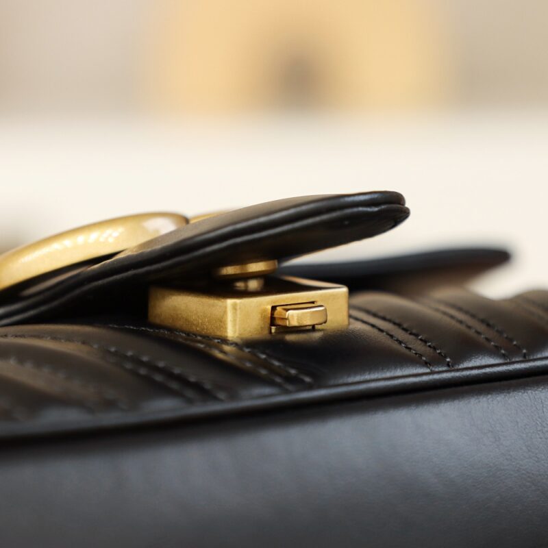 Replica Gucci Marmont Medium Black 15 Replica Gucci Marmont Medium Black - high-accuracy replica luxury purse