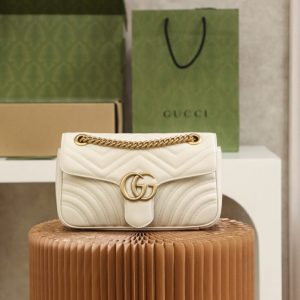 Replica Gucci GG Marmont Medium White 6 Replica Gucci GG Marmont Medium White - realistic designer-inspired fake bag