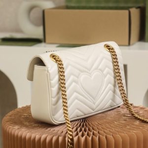 Replica Gucci GG Marmont Medium White 2 Replica Gucci GG Marmont Medium White - premium 1:1 fake handbag model