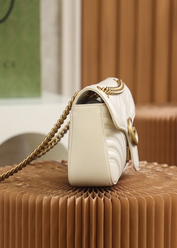 Replica Gucci GG Marmont Medium White 8 Replica Gucci GG Marmont Medium White - near-authentic luxury replica handbag