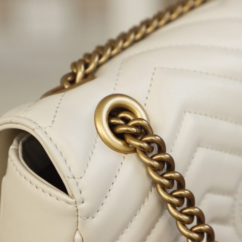 Replica Gucci GG Marmont Medium White 16 Replica Gucci GG Marmont Medium White - realistic designer-inspired fake bag
