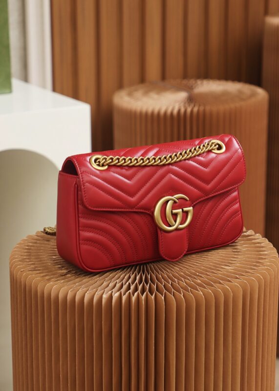 Replica Gucci GG Marmont 1955 Medium Red 4 Replica Gucci GG Marmont 1955 Medium Red - high-end fake designer purse
