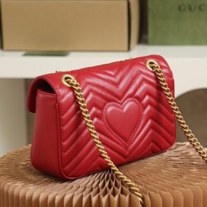Replica Gucci GG Marmont 1955 Medium Red 10 Replica Gucci GG Marmont 1955 Medium Red - 1:1 designer replica handbag