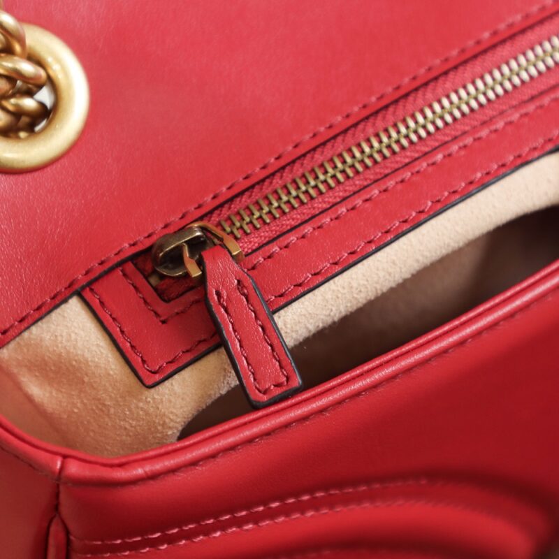 Replica Gucci GG Marmont 1955 Medium Red 16 Replica Gucci GG Marmont 1955 Medium Red - 1:1 designer replica handbag