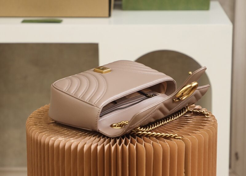 Replica Gucci GG Marmont Medium Nude 8 Replica Gucci GG Marmont Medium Nude - premium-grade designer purse dupe