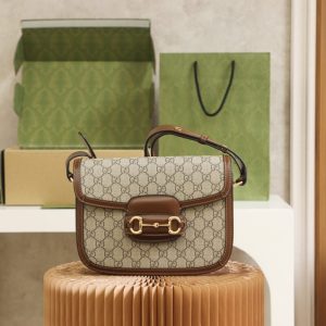 Replica Gucci Horsebit 1955 Classic Brown - best quality luxury bag dupe