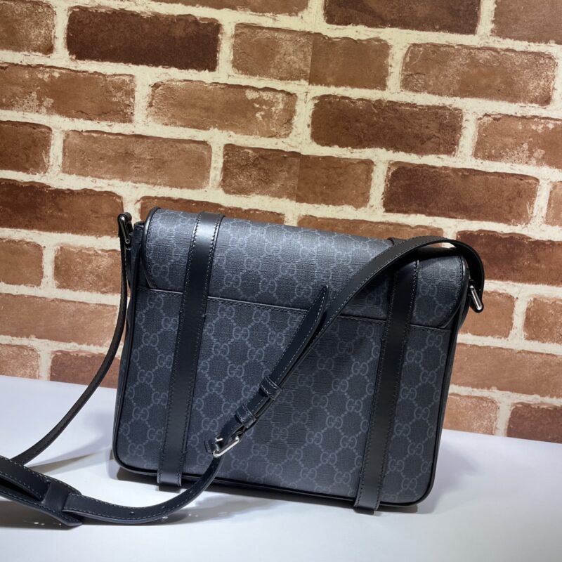 Replica Gucci GG Supreme Shoulder Bag Black 7 Replica Gucci GG Supreme Shoulder Bag Black - high-end fake designer purse