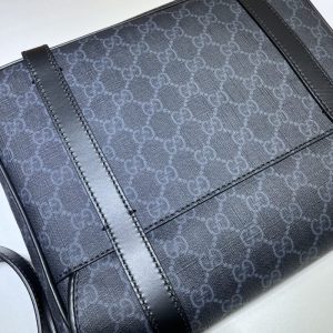 Replica Gucci GG Supreme Shoulder Bag Black 10 Replica Gucci GG Supreme Shoulder Bag Black - high-accuracy replica luxury purse