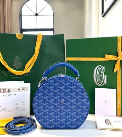 Goyard Alto Hatbox Trunk Dupe — Vintage-Inspired Goyardine Trunk