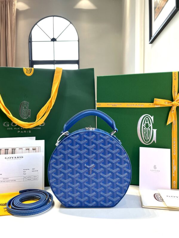 Goyard Alto Hatbox Trunk Dupe — Vintage-Inspired Goyardine Trunk