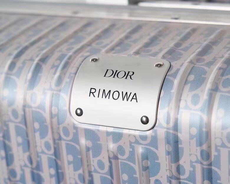 Replica Rimowa Dior Suitcase Light Blue - authentic-look luxury purse replica