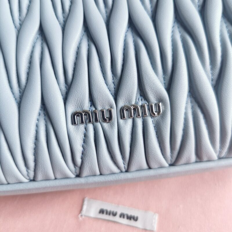 Replica Miu Miu Matelassé Pearl Blue 2 Replica Miu Miu Matelassé Pearl Blue - best quality luxury bag dupe