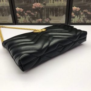 Replica Gucci Marmont Matelasse Wallet On Chain Black 3 Replica Gucci Marmont Matelasse Wallet On Chain Black - realistic designer-inspired fake bag