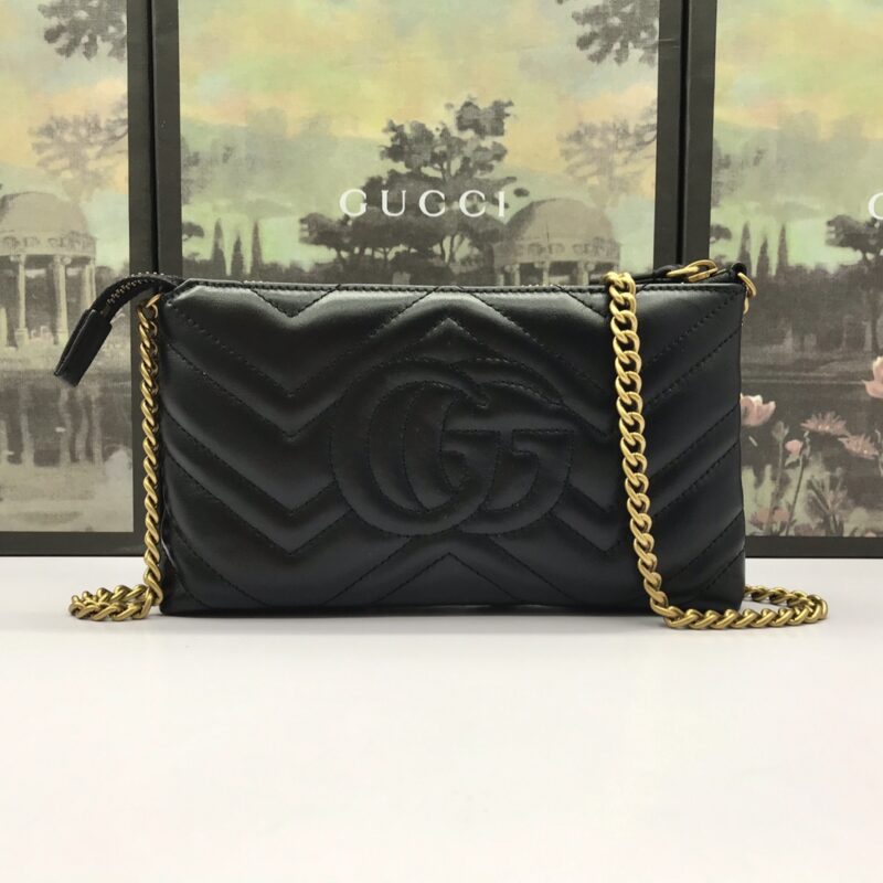 Replica Gucci Marmont Matelasse Wallet On Chain Black 5 Replica Gucci Marmont Matelasse Wallet On Chain Black - premium-grade designer purse dupe