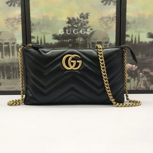 Replica Gucci Marmont Matelasse Wallet On Chain Black 9 Replica Gucci Marmont Matelasse Wallet On Chain Black - premium 1:1 fake handbag model