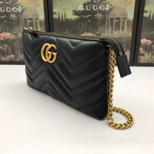Replica Gucci Marmont Matelasse Wallet On Chain Black 10 Replica Gucci Marmont Matelasse Wallet On Chain Black - premium 1:1 fake handbag model
