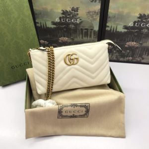 Replica Gucci Marmont Matelasse Wallet On Chain White 2 Replica Gucci Marmont Matelasse Wallet On Chain White - high-end fake designer purse